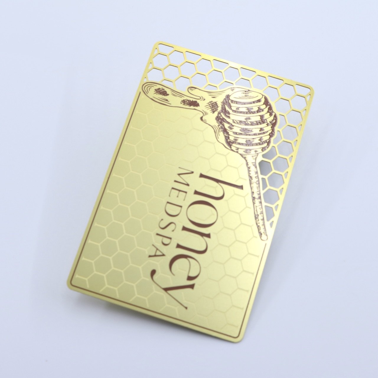 Hight end Gold Professional Custom Printed Luxury Metal Card Stainless Steel Metal Business Card with Hollow and embossing