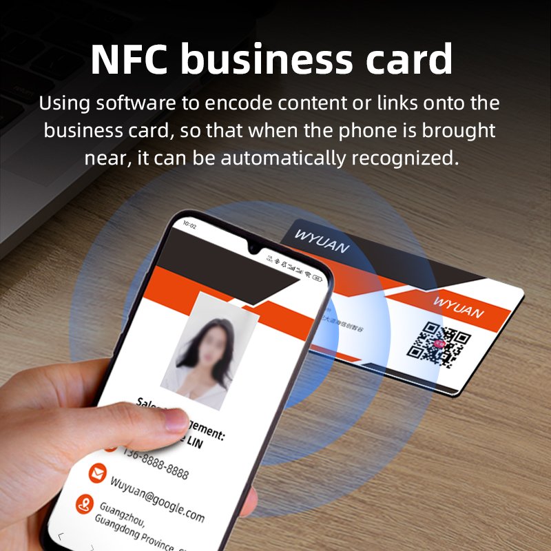 WYUAN Custom Printing NFC Blank Card NTAG213/NTAG215/NTAG216 Chip 13.56MHz PVC Plastic Rewritable Smart White Card RFID Business