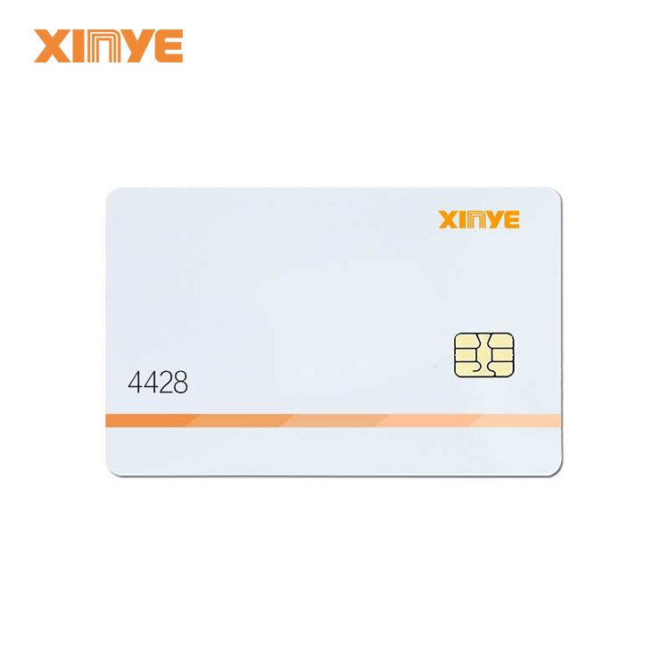 ISO 7815 custom printable plastic PVC rfid contact smart cards 4428 chip rfid tarjeta