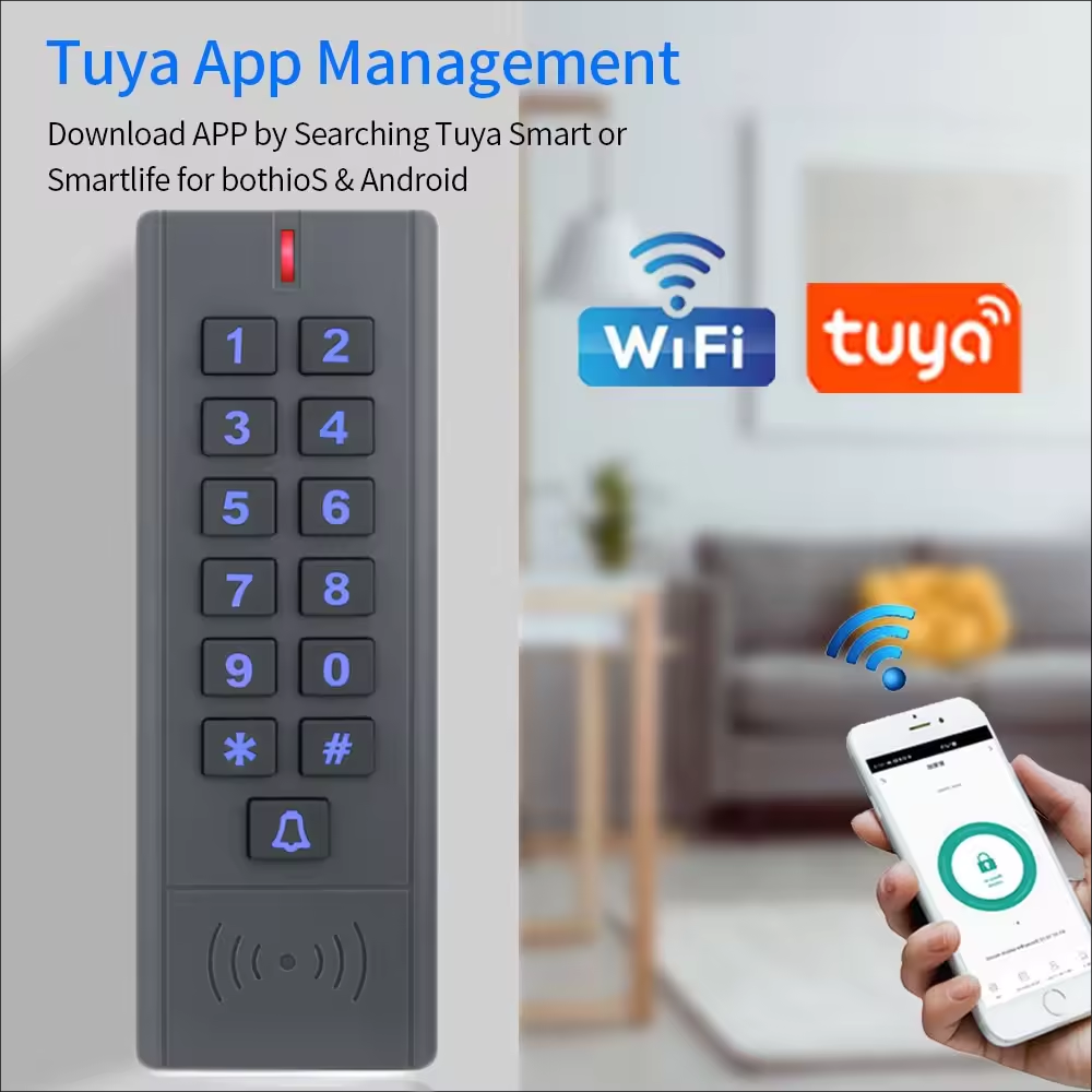 WIFI Tuya IC ID Card Access Control Smart WIFI Door Lock Security Gate Door Access Control