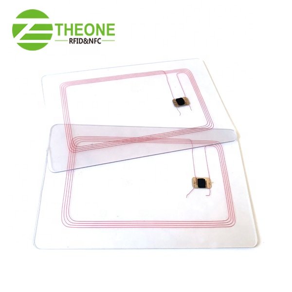 Custom Zebra heat transfer printable 13.56mhz transparent blank RFID NFC 213/215/216 business card