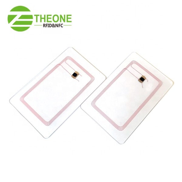 Custom Zebra heat transfer printable 13.56mhz transparent blank RFID NFC 213/215/216 business card