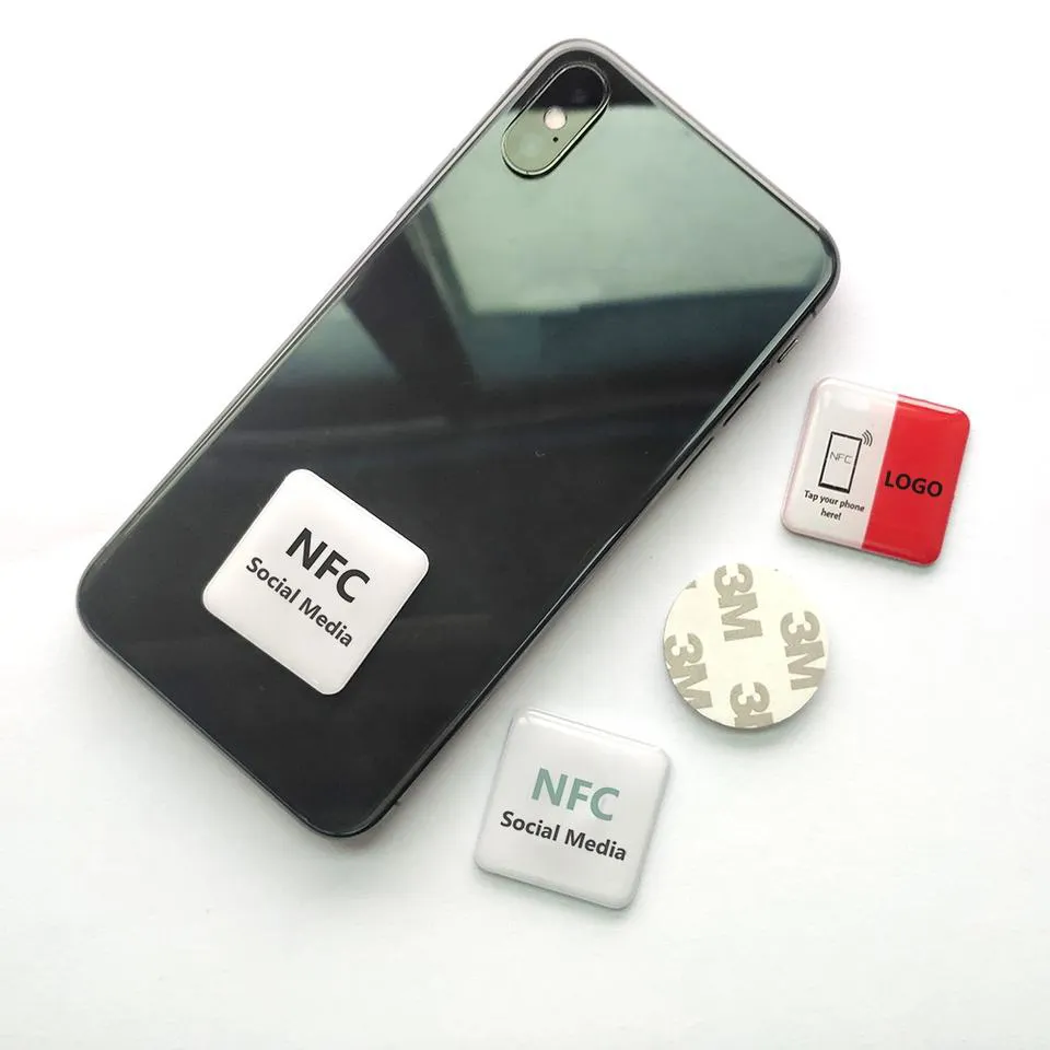Waterproof rfid tag epoxy card mobile phone sticker nfc rfid tag Custom Logo Epoxy Card Key Tag Access Control NFC