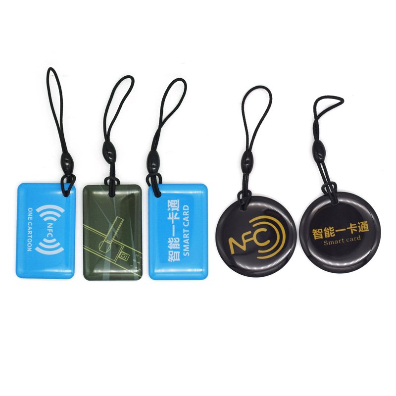 Waterproof rfid tag epoxy card mobile phone sticker nfc rfid tag Custom Logo Epoxy Card Key Tag Access Control NFC