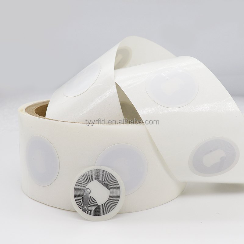 Custom Logo Printing NFC Label NFC Smart Tag Stickers Roll RFID Label 13.56Mhz Access Control Card