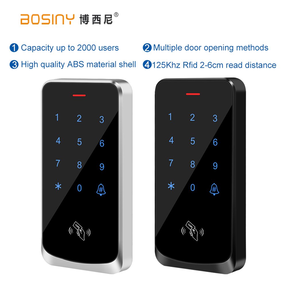 10000 User Waterproof Backlight Touch 125Khz+13.56Mhz Access Control Keypad ID IC Proximity Card Reader Password Unlock Wiegand