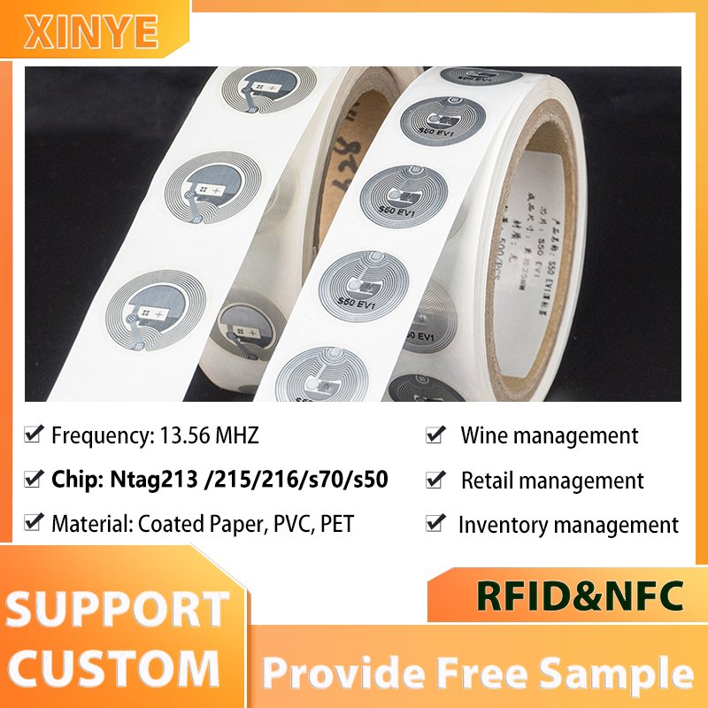 RFID tag 13.56mhz blank nfc smart chips tag nfc sticker