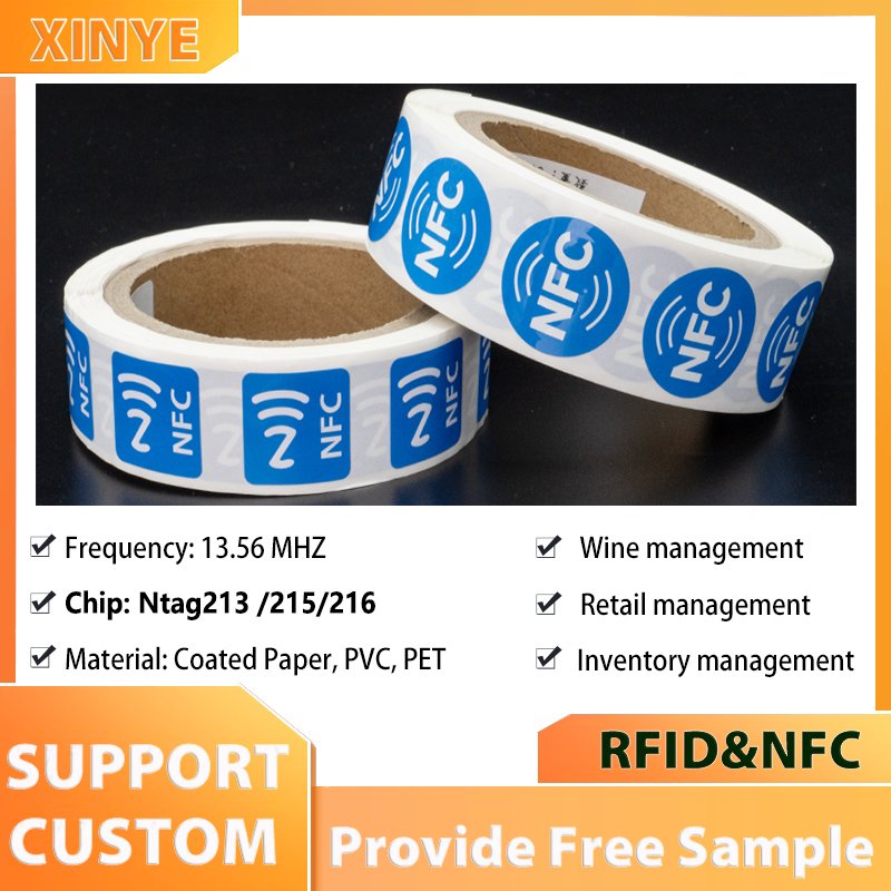 RFID tag 13.56mhz blank nfc smart chips tag nfc sticker