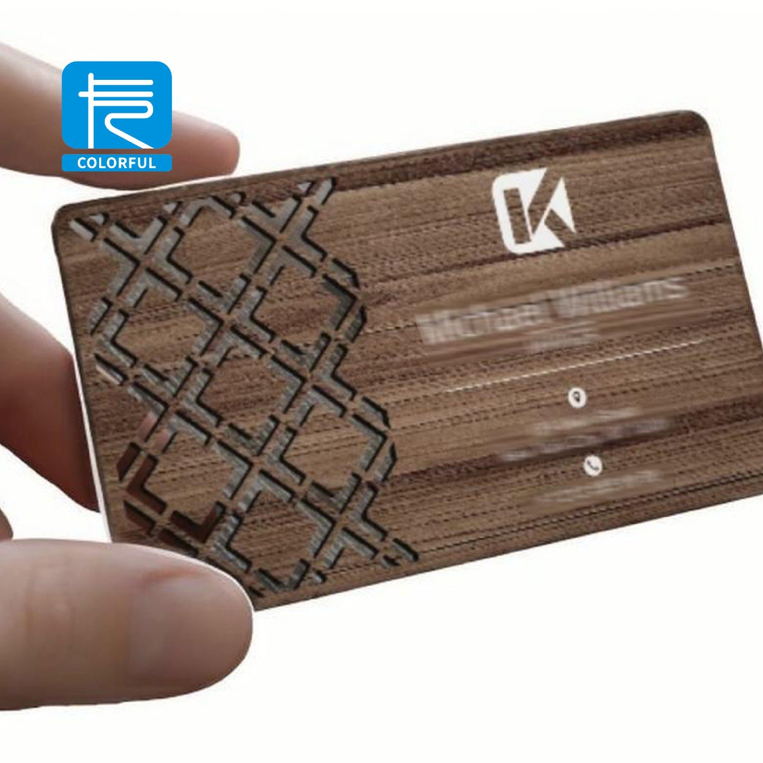 Custom Logo Laser Engraved Printed Wood RFID NFC Card Bamboo Business Card Access Control Hotel Room Door Key Card