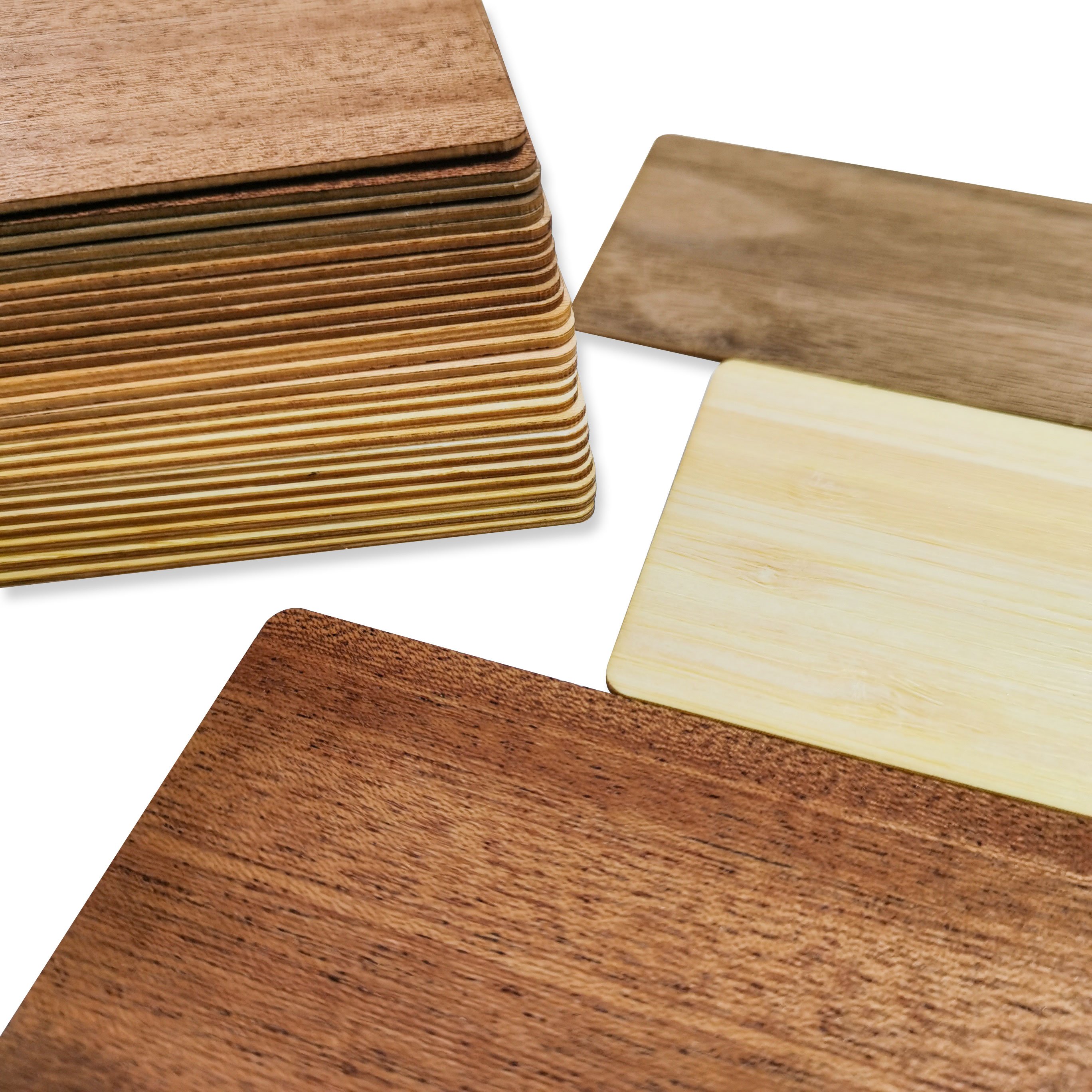 Custom Logo Laser Engraved Printed Wood RFID NFC Card Bamboo Business Card Access Control Hotel Room Door Key Card