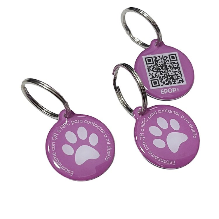 Anti Lost Smart 13.56mhz Nfc Pet Id Tag Qr Code Rfid Pet Tracking