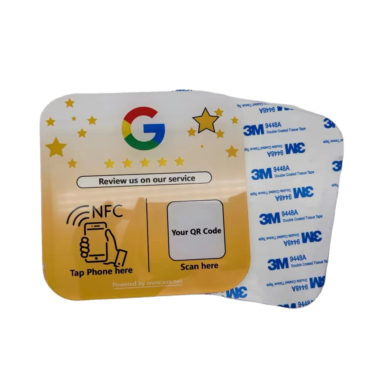 NFC NTAG 213 215 216 Access Control Cards Unique QR Code Hard PVC Tags with Epoxy Menu for Menu Boards