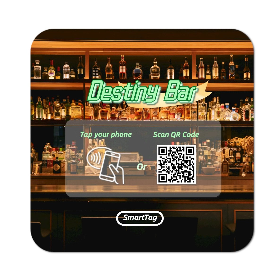 NFC NTAG 213 215 216 Access Control Cards Unique QR Code Hard PVC Tags with Epoxy Menu for Menu Boards