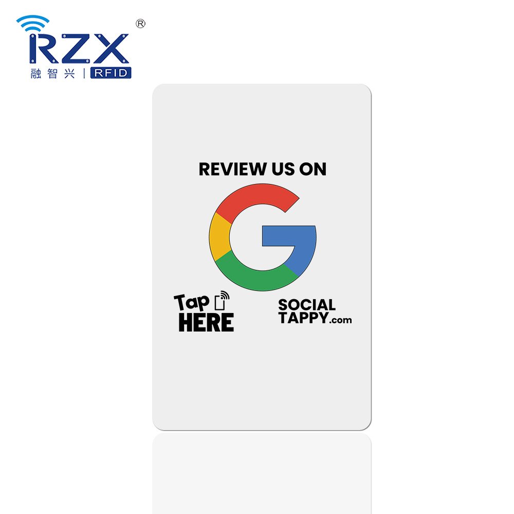 Customized Social media Sharing NFC NTAG 213 Encoding URL Printing QR Code Google Review Card Digital Business Card