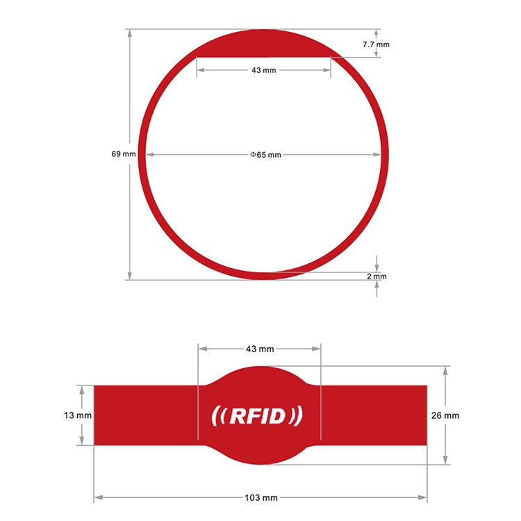 waterproof nfc wristband 13.56MHz RFID F08 Wristband Watch Band RFID Bracelet M1 ID Card Read Only Access Control Card