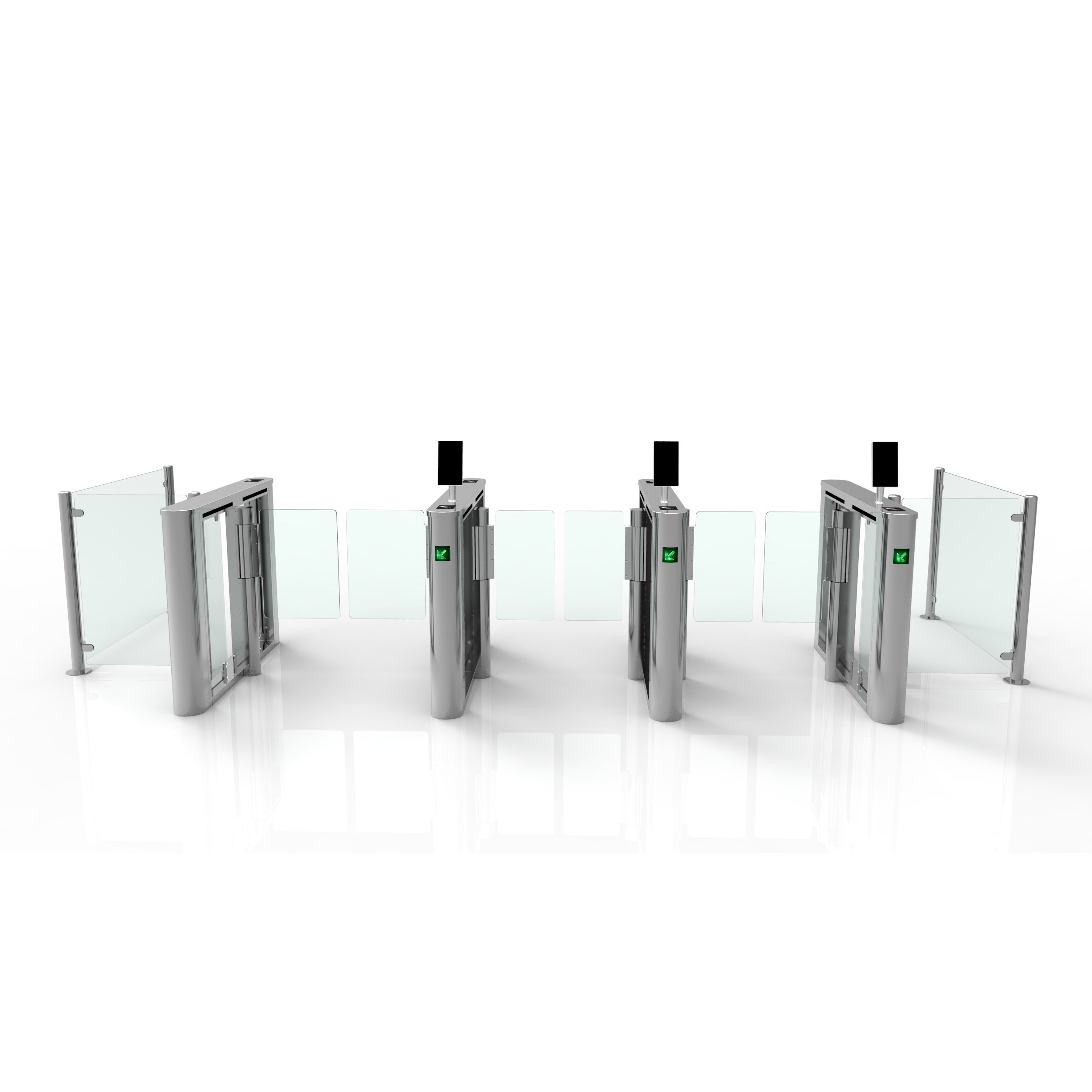 Custom Entrance Safety Access Control Fast Speed Turnstile Gate Manufacturer with facial recognition and QR code IC card