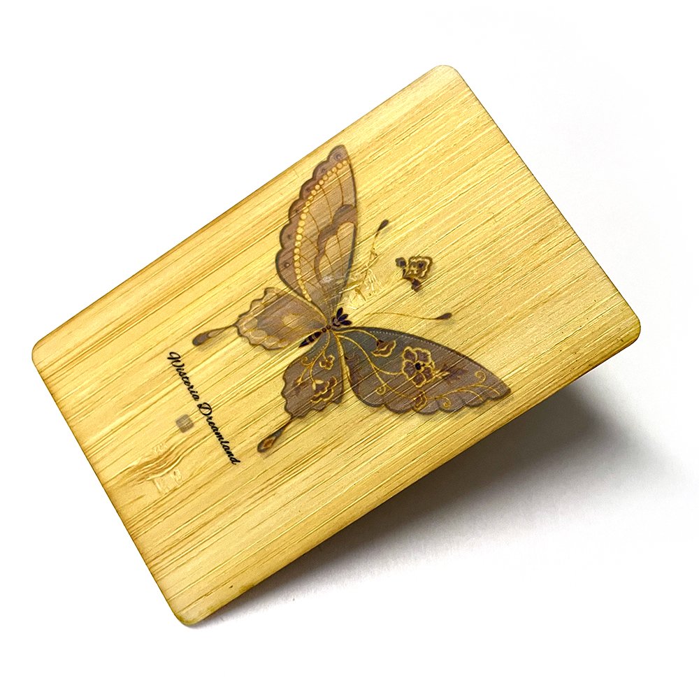 Customized Wooden NFC Card Environmentally-friendly Wood Card for Access Control NTAG 213 / 215 / 216