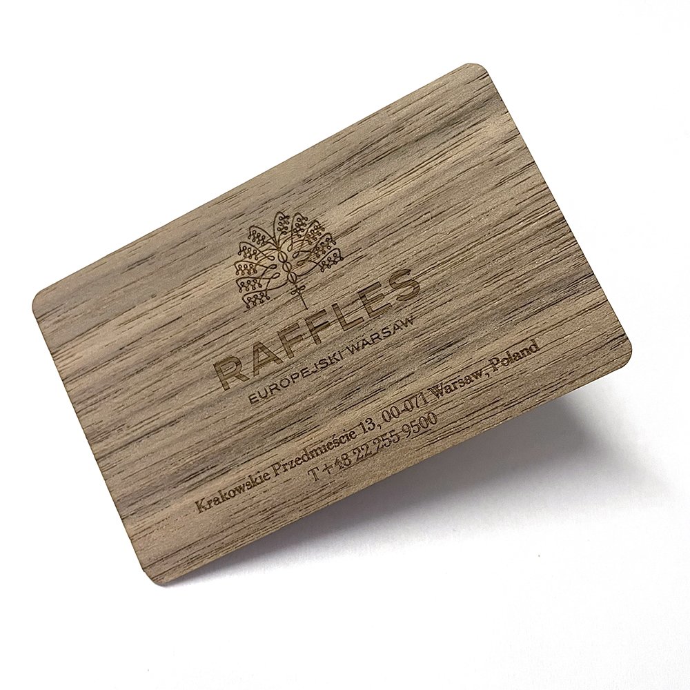 Customized Wooden NFC Card Environmentally-friendly Wood Card for Access Control NTAG 213 / 215 / 216