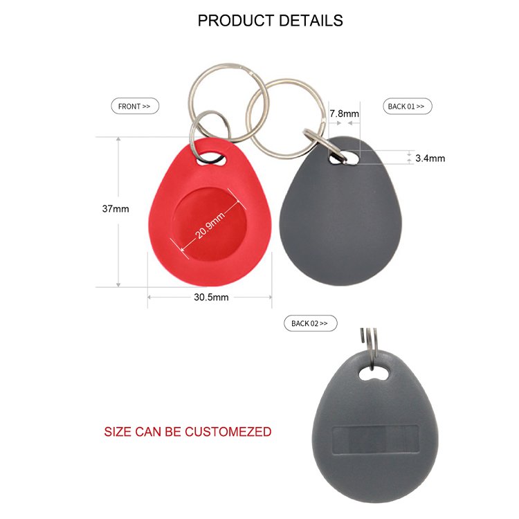 Proximity Writable Rewrite 125KHz RFID Keys Tags Access Card T5577 NFC Chip Key Chain