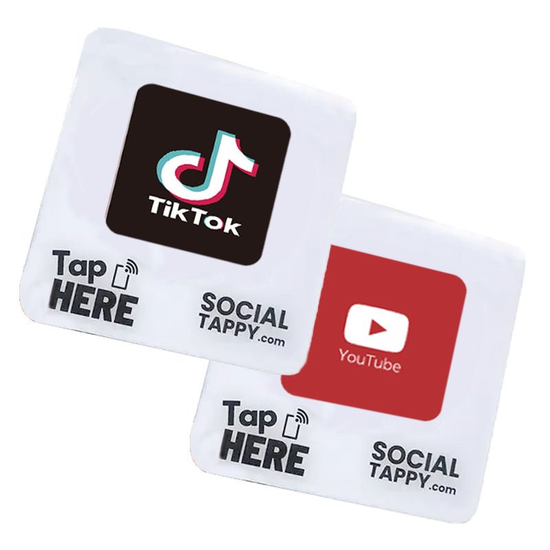 Acrylic NFC QR Code Sticker Tag PVC PET Window Label Cafe Table Menu Google Reviews Access Control Cards RFID Communication