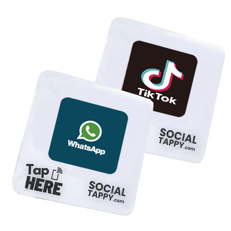 Acrylic NFC QR Code Sticker Tag PVC PET Window Label Cafe Table Menu Google Reviews Access Control Cards RFID Communication