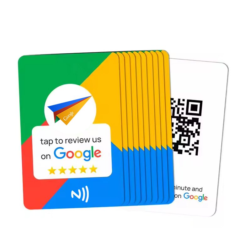 Acrylic NFC QR Code Sticker Tag PVC PET Window Label Cafe Table Menu Google Reviews Access Control Cards RFID Communication