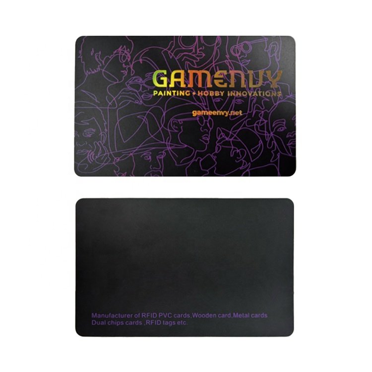 Offset Printing Rainbow PVC Plastic Business ID Card Overlay Custom Laser Hologram Colorful PVC Card