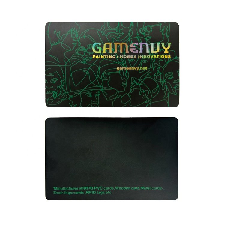 Offset Printing Rainbow PVC Plastic Business ID Card Overlay Custom Laser Hologram Colorful PVC Card