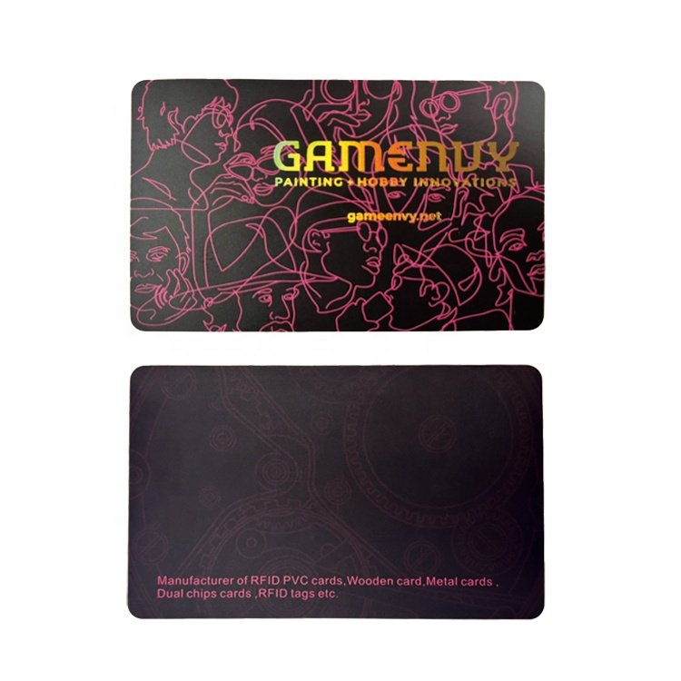 Offset Printing Rainbow PVC Plastic Business ID Card Overlay Custom Laser Hologram Colorful PVC Card