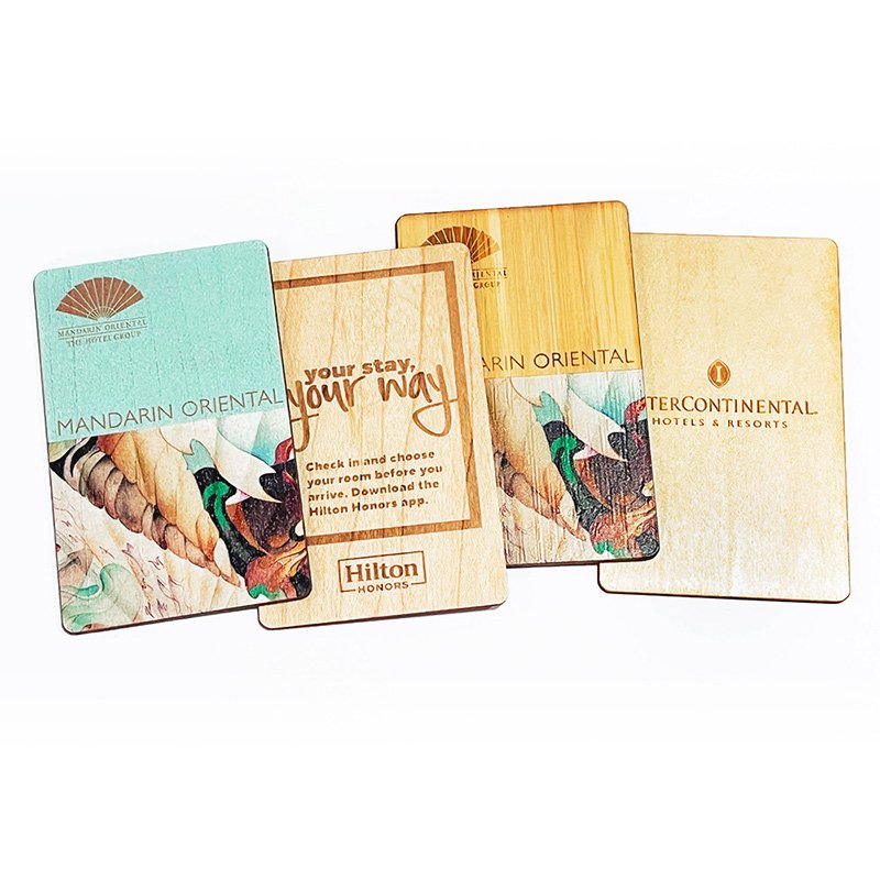NFC Wooden business card Eco Friendly 13.56MHz programmable NFC NTAG 213 wood card