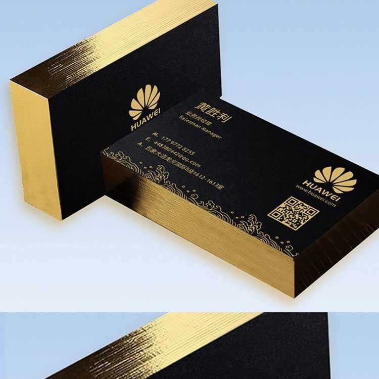 Custom Metal Visiting Card Luxury Black Embossed VIP ID Business Card Printing With Gold Foil Stamping Logo