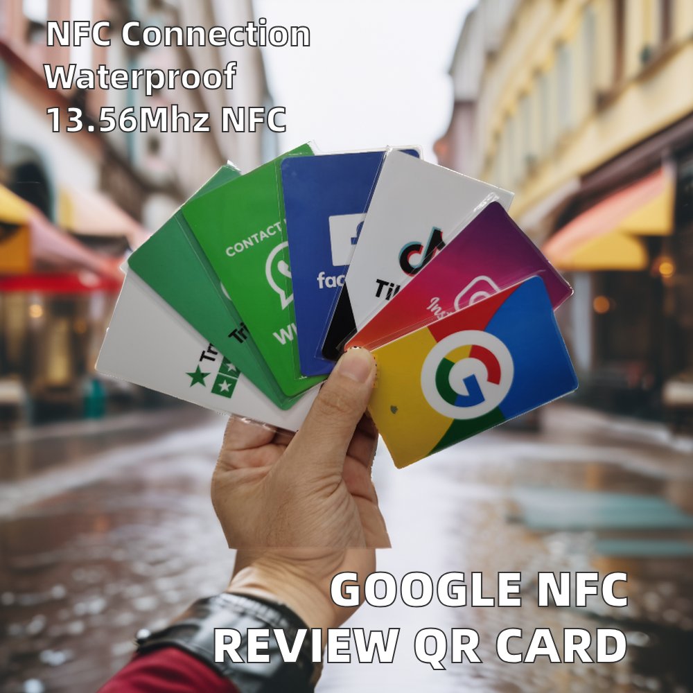 13.56mhz Custom unique QR writable ndef format programmable URL RFID nfc connection Carte de visite 213 digital business card