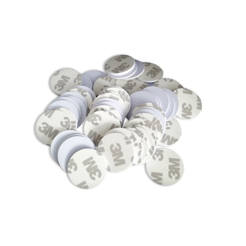 TK4100/EM4100 Read Only RFID 125khz 3-M Stickers Circular Coins 25MM Smart Tags Access Control Card