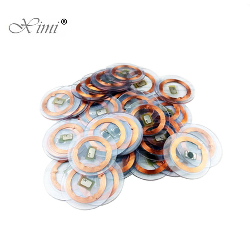 TK4100/EM4100 Read Only RFID 125khz 3-M Stickers Circular Coins 25MM Smart Tags Access Control Card