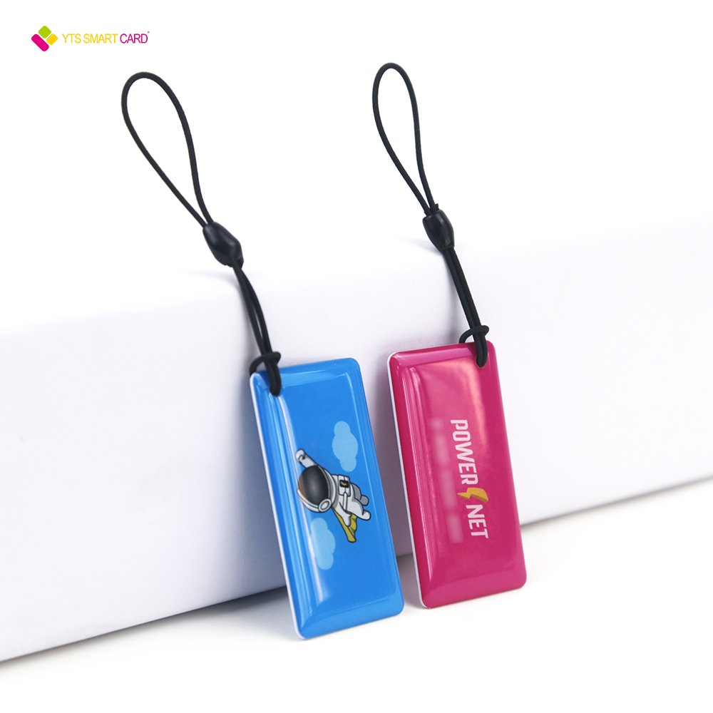 YTS factory price customize epoxy keychain tag pvc plastic smart rfid nfc access control cards