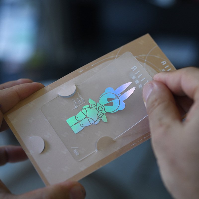 Custom business card printing plastic transparent pvc holographic promotion logo waterproof name visiting advertising card