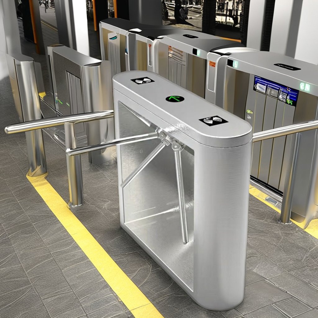 Shenzhen Factory High Quality Electric Tripod Turnstile Access Control Card Reader Swing Barrier Series Best Priced Turnstile