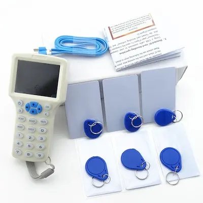 Handheld NFC IC Access Card Keychain Duplicate 125Khz 13.56mhz Access Control Card Clone Key fob RFID ID Card Duplicator