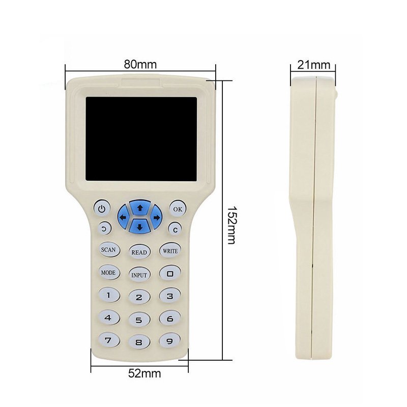 Handheld NFC IC Access Card Keychain Duplicate 125Khz 13.56mhz Access Control Card Clone Key fob RFID ID Card Duplicator