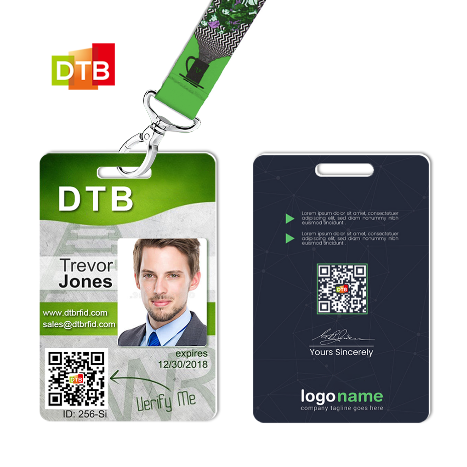Custom Plastic NFC Card Digital Pvc Photo ID Card Identification Portrait rfid business cards