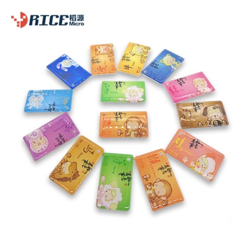 Factory direct sale open type rfid card epoxy customized color rfid smart card for company