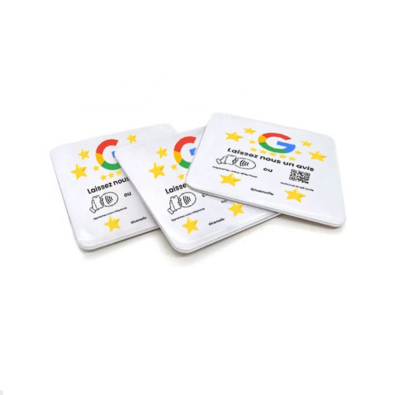 Access Control 13.56mhz Waterproof Epoxy Google facebook Review Nfc Card Tag Stickers Nfc review with Circle or square