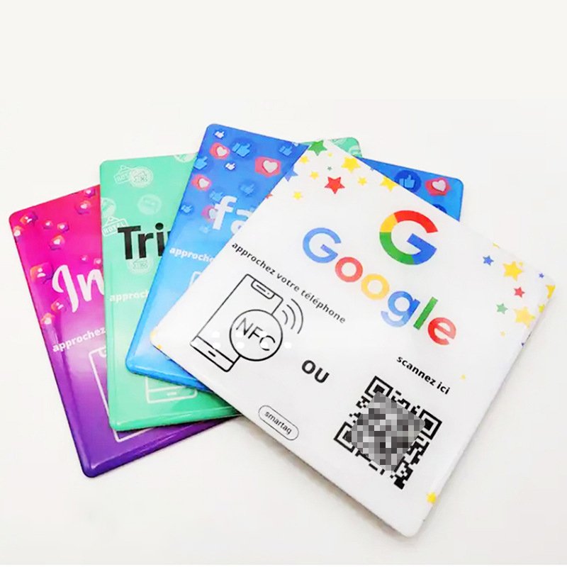 Acrylic NFC Google Ins review card QR Code mobile URL restaurant ordering table sticker NFC positive review card