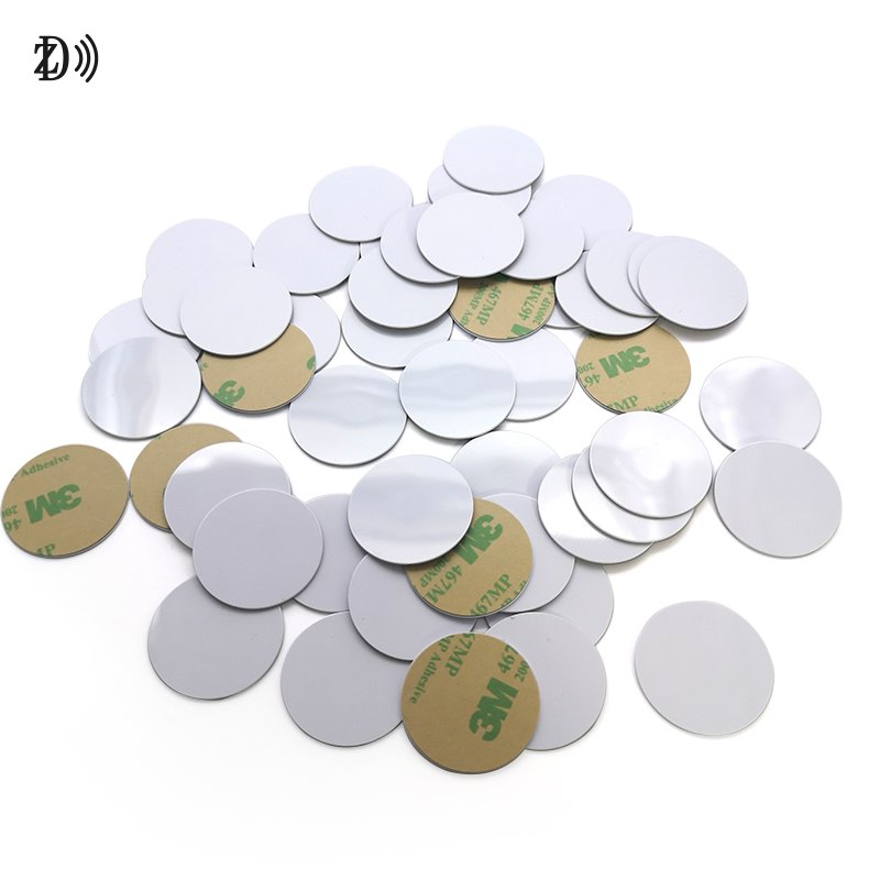 Adhesive PVC RFID NFC Coin Card Asset Management 13.56MHz NTAG213 RFID Coin Tag