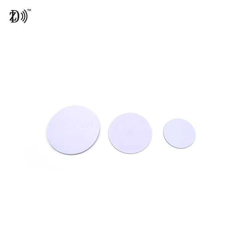 Adhesive PVC RFID NFC Coin Card Asset Management 13.56MHz NTAG213 RFID Coin Tag