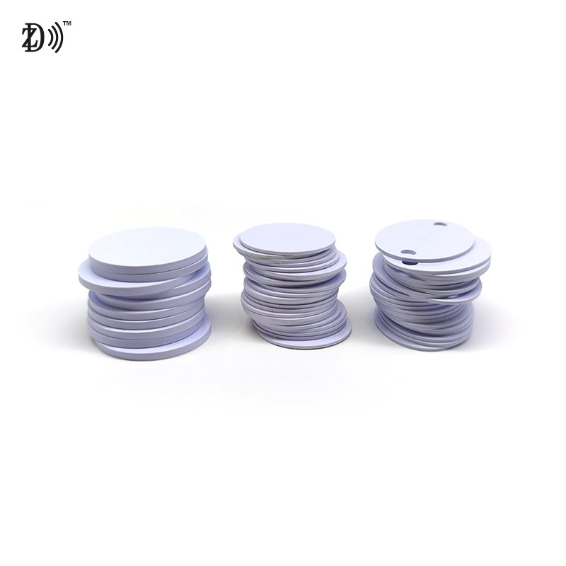 Adhesive PVC RFID NFC Coin Card Asset Management 13.56MHz NTAG213 RFID Coin Tag