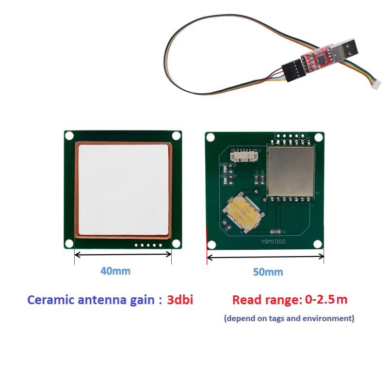 Raspberry Pi Embedded Arduino UHF RFID Module Access Control Card Reader 1-5.5dbi Antenna Integrated RFID Module Reader