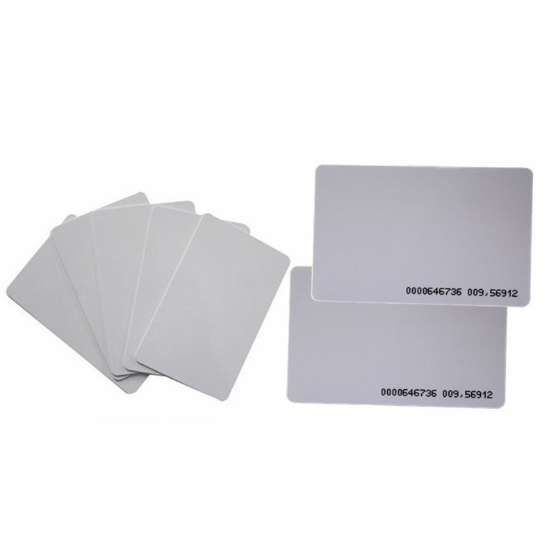 Factory supply 125Khz LF white ticket smart pvc blank card rfid with TK5577