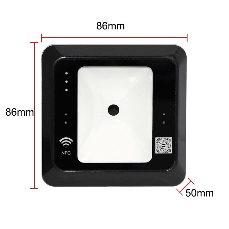 ZK Smart 13.56MHz IC Card Reader Wiegand Reader Door Access Control USB RS485 Interface 1D 2D QR Code Reader