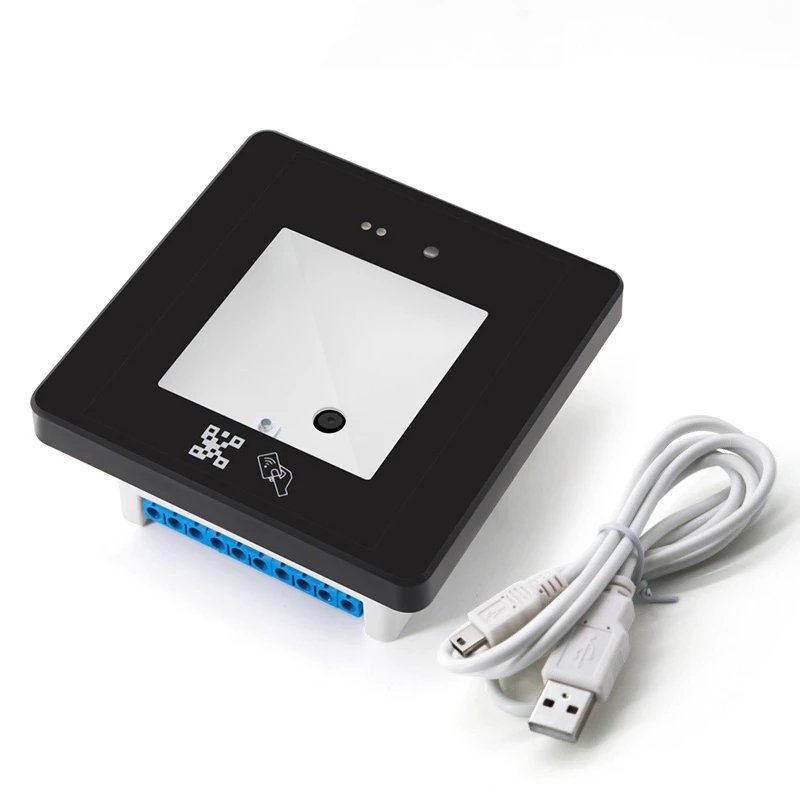 ZK Smart 13.56MHz IC Card Reader Wiegand Reader Door Access Control USB RS485 Interface 1D 2D QR Code Reader